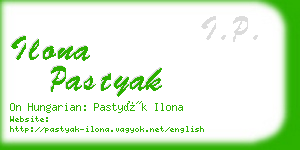 ilona pastyak business card